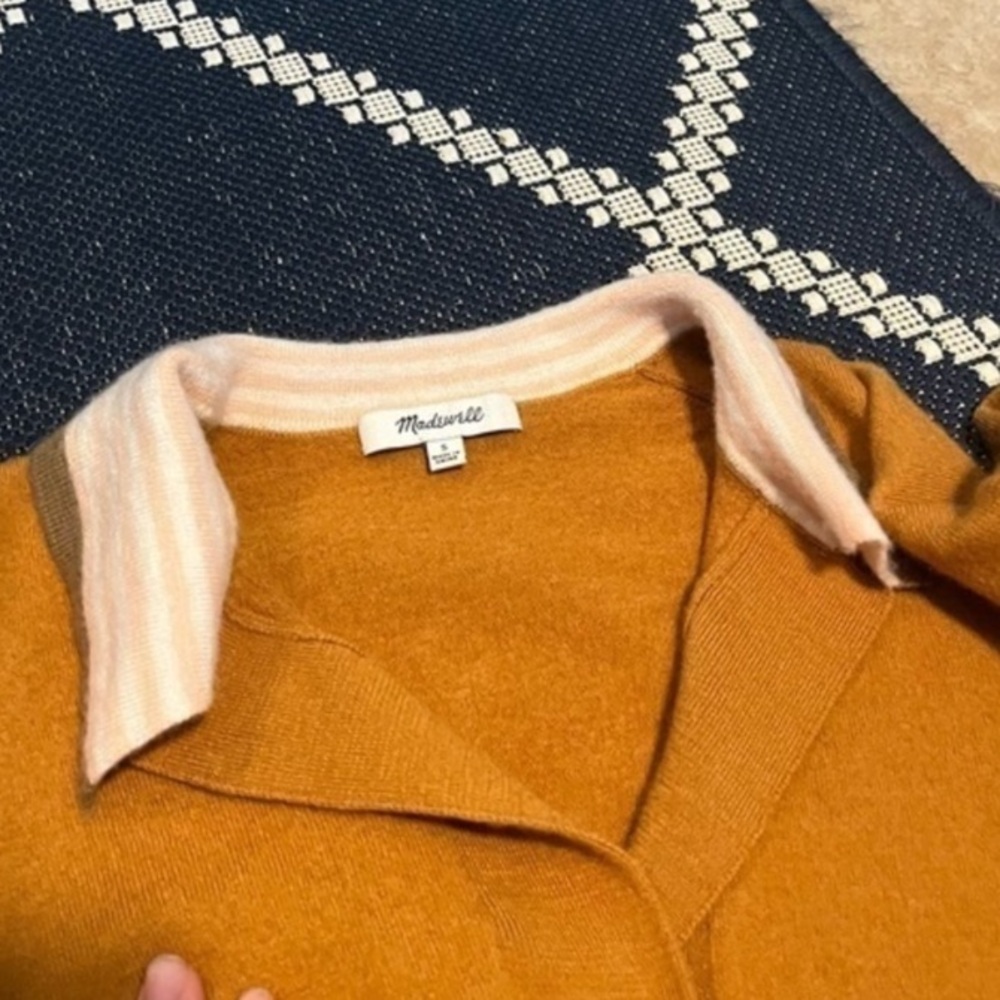 Madewell Colorblock Polo Sweater,
100% merino wool, size XS - Picture 8 of 12